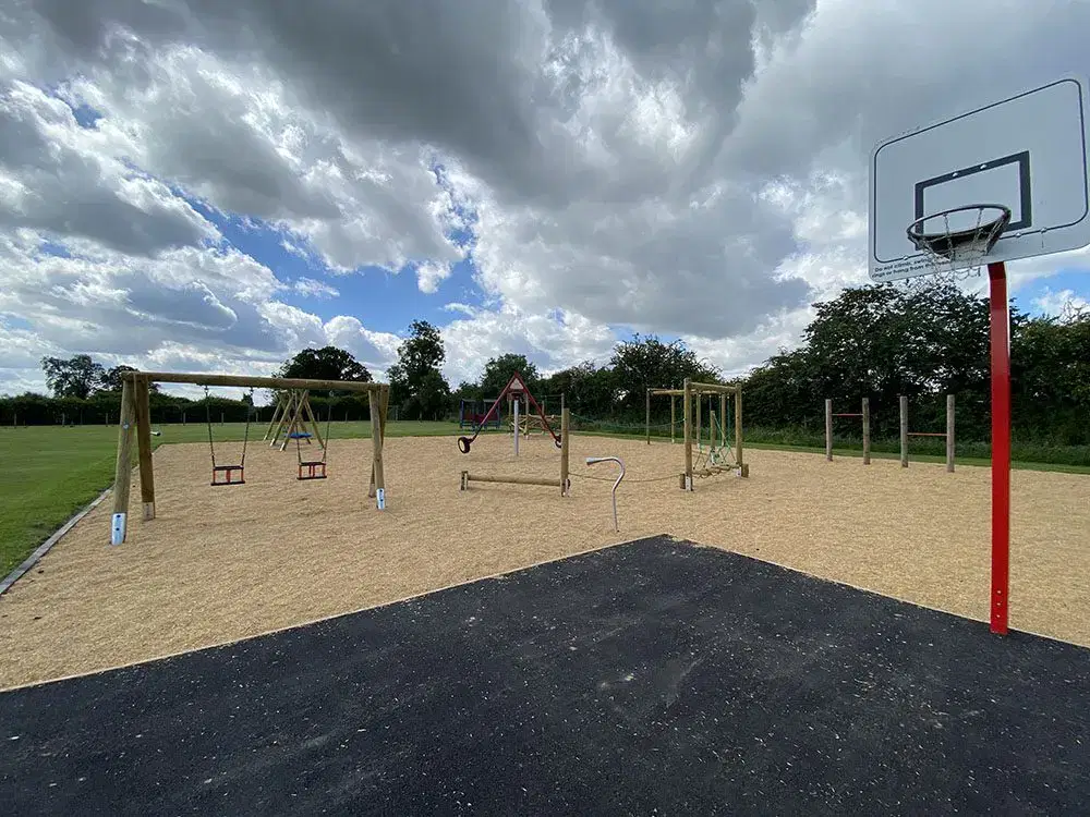Dedicated children's play area and 5 acre sports field