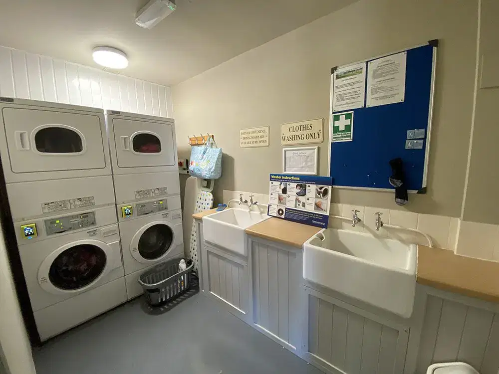 The laundry room at York House Holiday Park