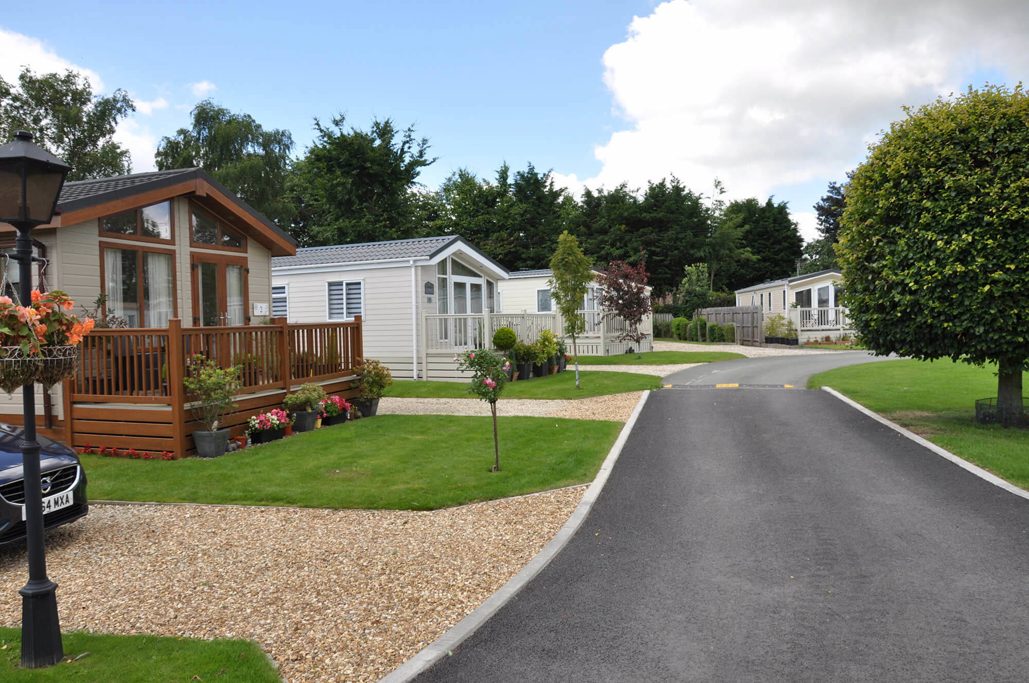 Yorkshire holiday homes and seasonal tourers at Old Hall Holiday Park