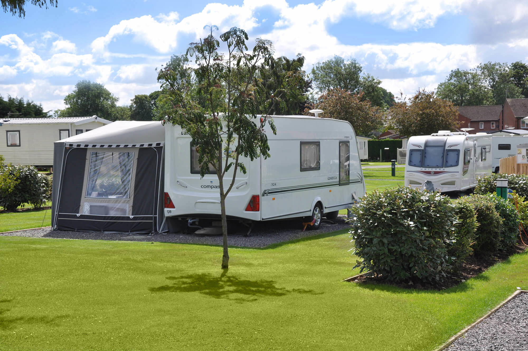 Seasonal touring pitches at Old Hall