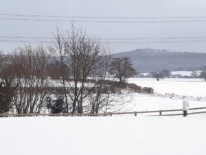 The view from York House Holiday Park after The Beast from the East