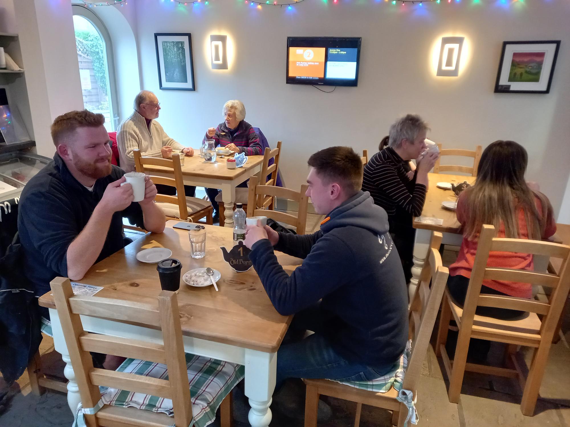 Inside the Old Barn coffee shop in Thirsk