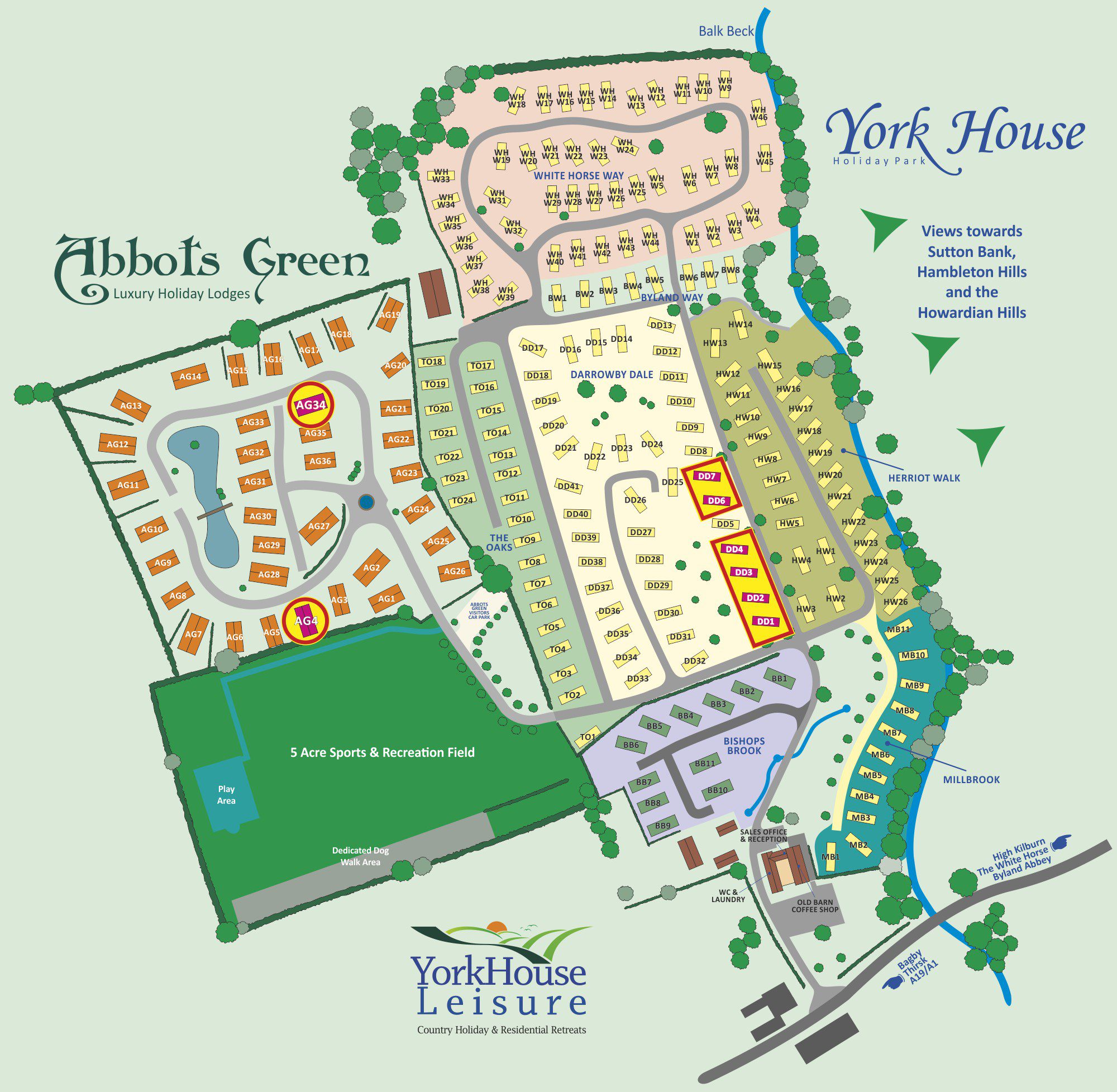 Balk Plan YHHP holiday homes near Thirsk