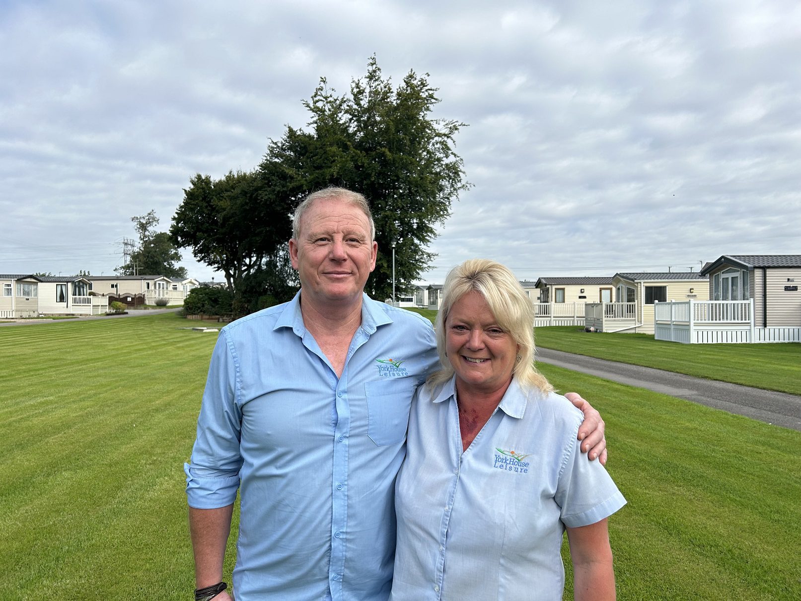 Wendy and Denis at Old Hall Holiday Park